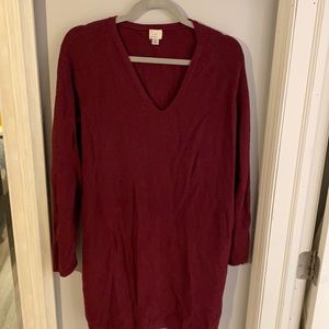 Maroon sweater dress